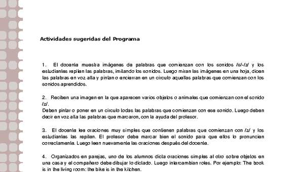 Actividades sugeridas Unidad 2 Actividades sugeridas Unidad 2