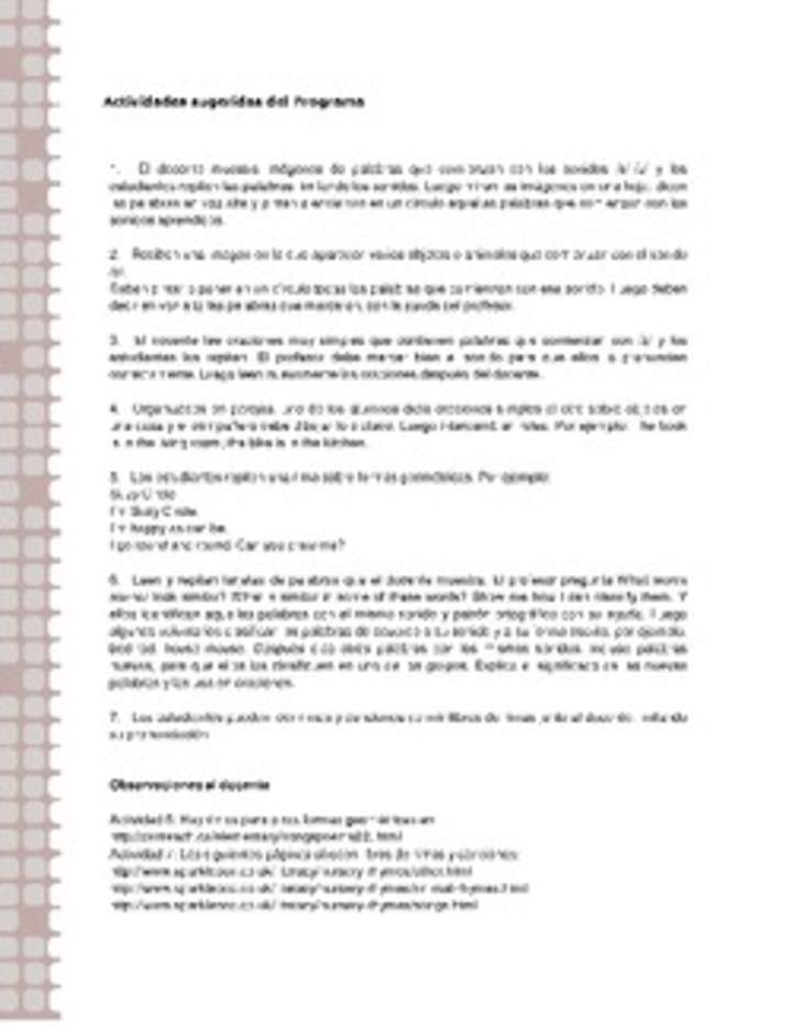 Actividades sugeridas Unidad 2 Actividades sugeridas Unidad 2