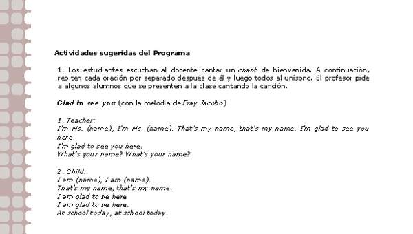 Actividades sugeridas Unidad 1 Actividades sugeridas Unidad 1