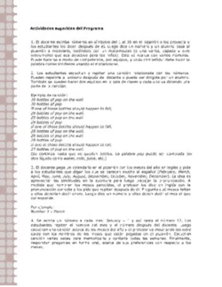 Actividades sugeridas Unidad 1 Actividades sugeridas Unidad 1