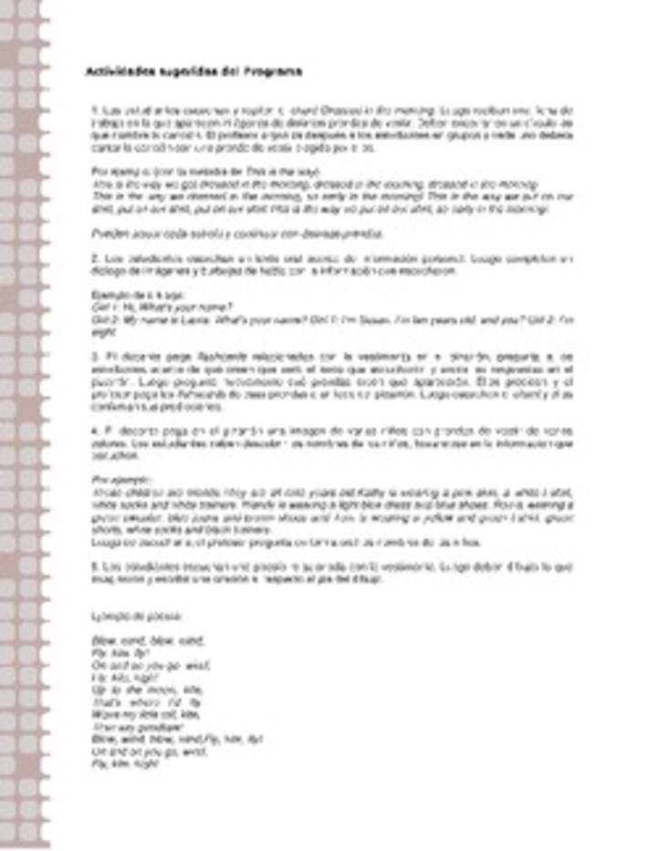 Actividades sugeridas Unidad 1 Actividades sugeridas Unidad 1