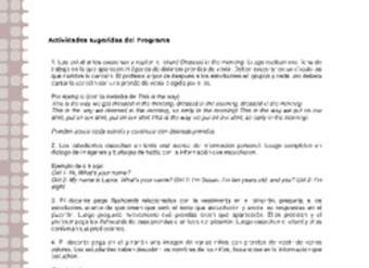 Actividades sugeridas Unidad 1 Actividades sugeridas Unidad 1