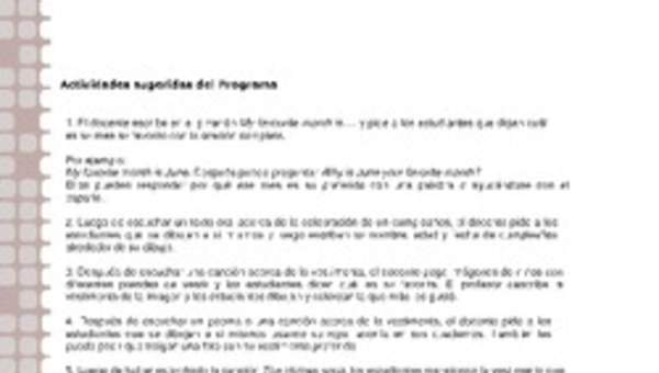 Actividades sugeridas Unidad 1 Actividades sugeridas Unidad 1