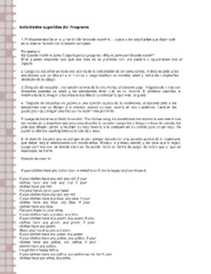 Actividades sugeridas Unidad 1 Actividades sugeridas Unidad 1