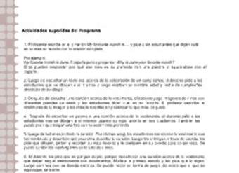 Actividades sugeridas Unidad 1 Actividades sugeridas Unidad 1