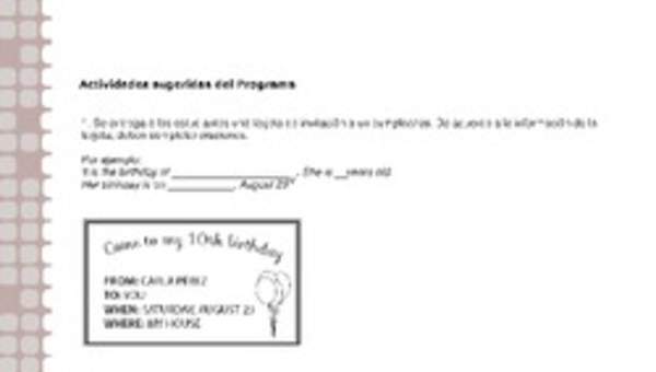 Actividades sugeridas Unidad 1 Actividades sugeridas Unidad 1