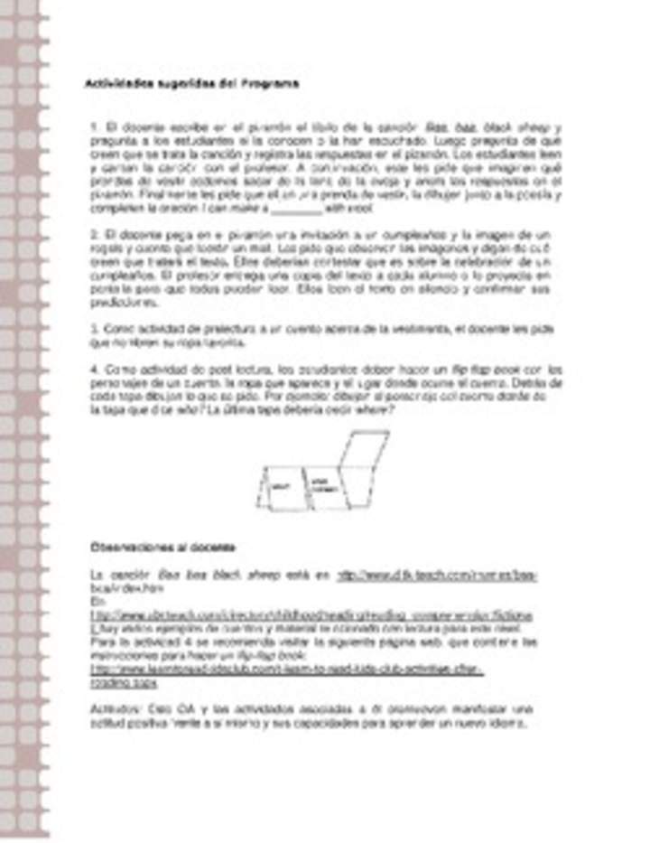 Actividades sugeridas Unidad 1 Actividades sugeridas Unidad 1