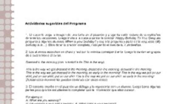 Actividades sugeridas Unidad 1 Actividades sugeridas Unidad 1