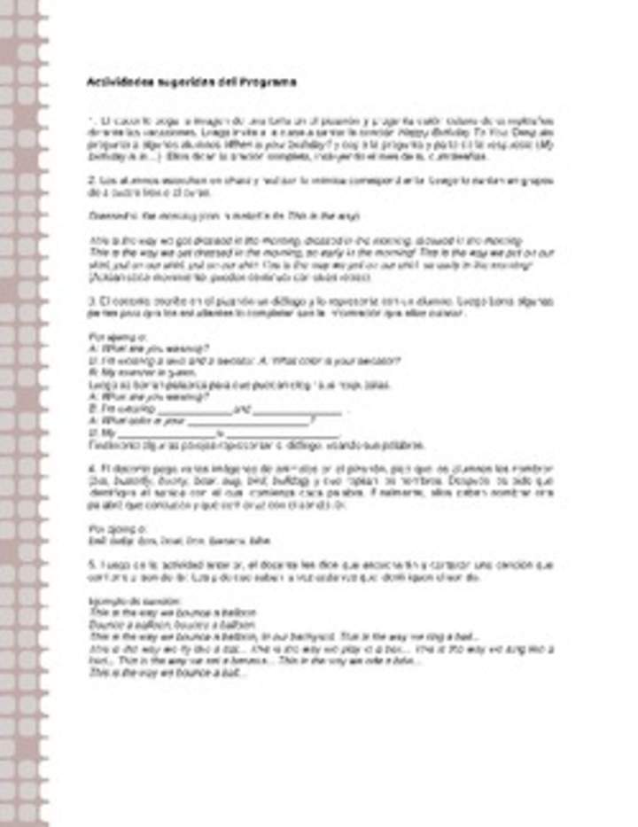 Actividades sugeridas Unidad 1 Actividades sugeridas Unidad 1