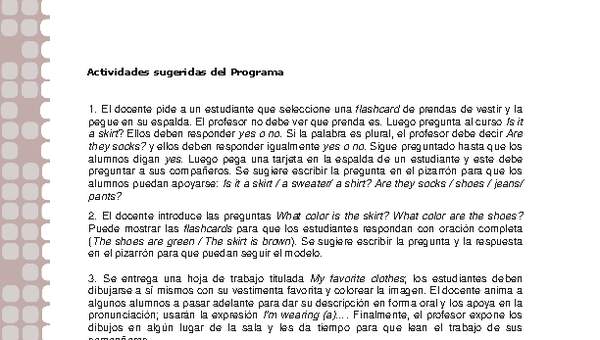 Actividades sugeridas Unidad 1 Actividades sugeridas Unidad 1