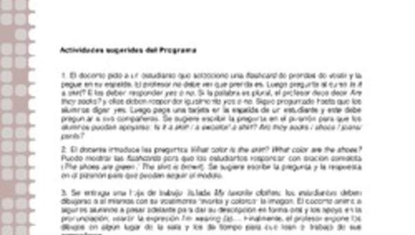 Actividades sugeridas Unidad 1 Actividades sugeridas Unidad 1