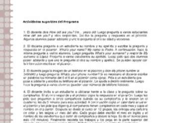 Actividades sugeridas Unidad 1 Actividades sugeridas Unidad 1