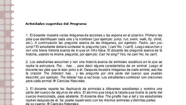 Actividades sugeridas Unidad 2 Actividades sugeridas Unidad 2