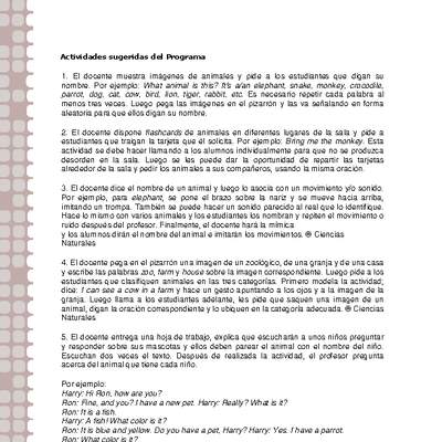 Actividades sugeridas Unidad 2 Actividades sugeridas Unidad 2