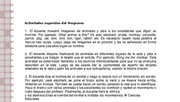 Actividades sugeridas Unidad 2 Actividades sugeridas Unidad 2