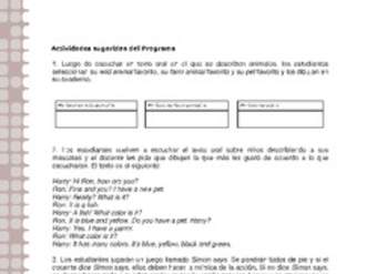 Actividades sugeridas Unidad 2 Actividades sugeridas Unidad 2