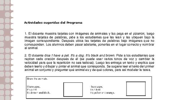 Actividades sugeridas Unidad 2 Actividades sugeridas Unidad 2