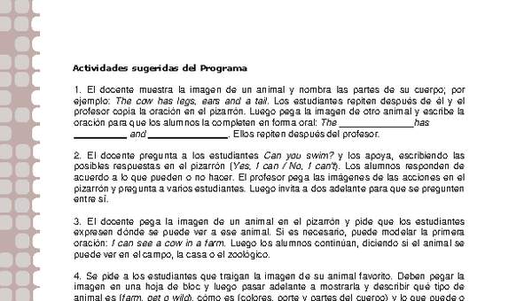 Actividades sugeridas Unidad 2 Actividades sugeridas Unidad 2