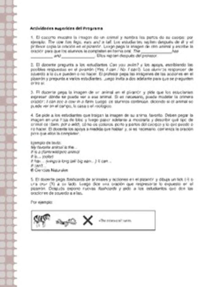 Actividades sugeridas Unidad 2 Actividades sugeridas Unidad 2