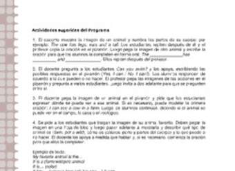 Actividades sugeridas Unidad 2 Actividades sugeridas Unidad 2