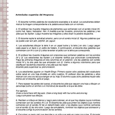 Actividades sugeridas Unidad 1