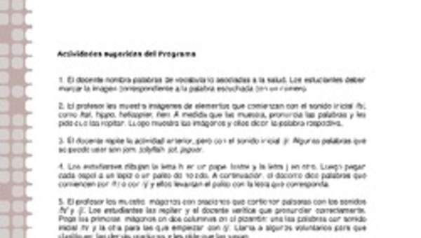 Actividades sugeridas Unidad 1 Actividades sugeridas Unidad 1