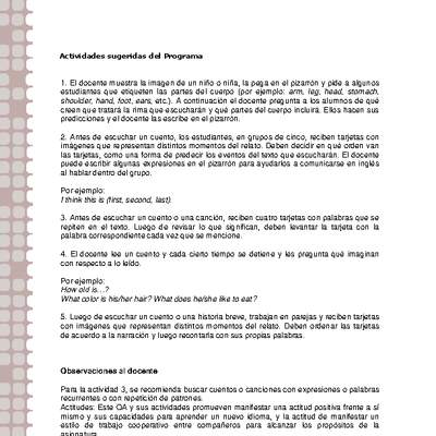 Actividades sugeridas Unidad 1 Actividades sugeridas Unidad 1