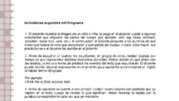 Actividades sugeridas Unidad 1 Actividades sugeridas Unidad 1