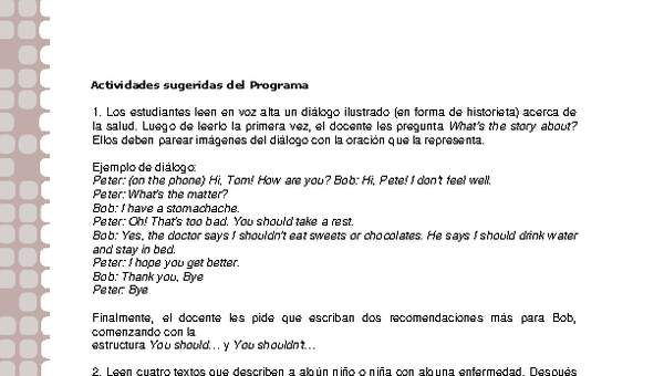 Actividades sugeridas Unidad 1