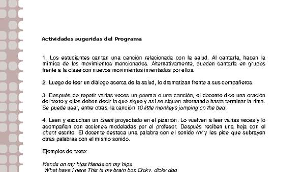 Actividades sugeridas Unidad 1 Actividades sugeridas Unidad 1