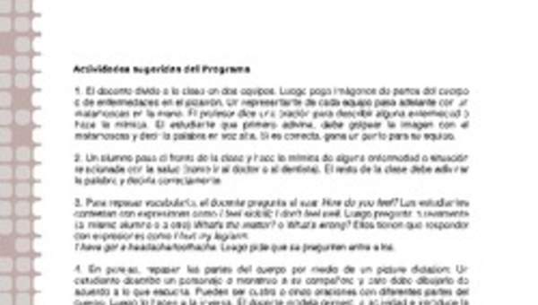 Actividades sugeridas Unidad 1 Actividades sugeridas Unidad 1