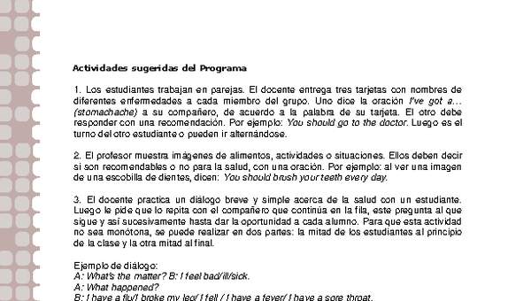 Actividades sugeridas Unidad 1 Actividades sugeridas Unidad 1