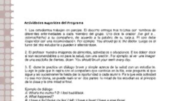 Actividades sugeridas Unidad 1 Actividades sugeridas Unidad 1