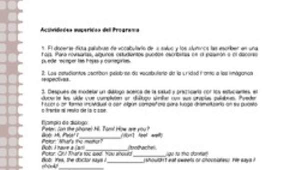 Actividades sugeridas Unidad 1 Actividades sugeridas Unidad 1