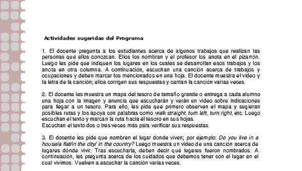 Actividades sugeridas Unidad 2 Actividades sugeridas Unidad 2