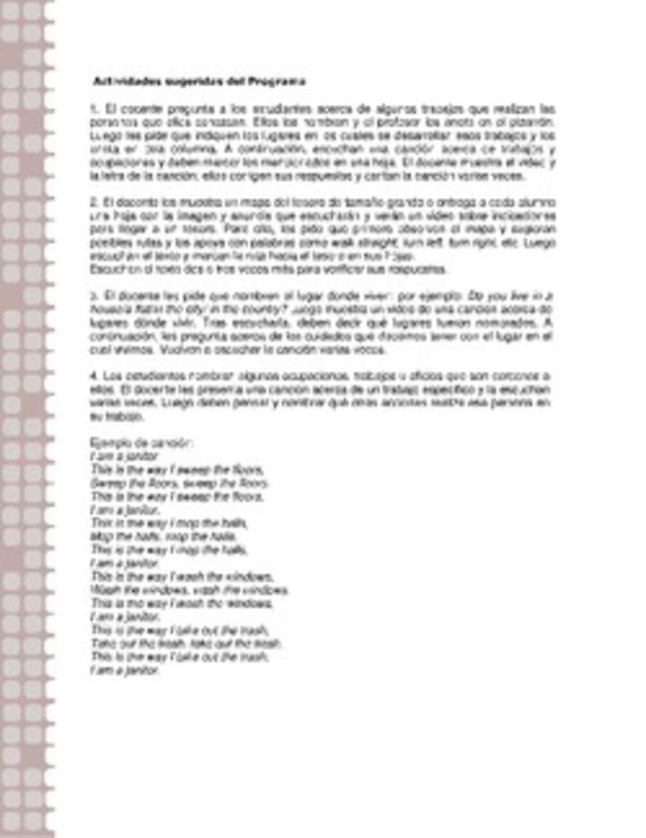 Actividades sugeridas Unidad 2 Actividades sugeridas Unidad 2