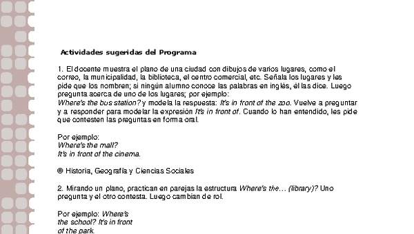 Actividades sugeridas Unidad 2 Actividades sugeridas Unidad 2