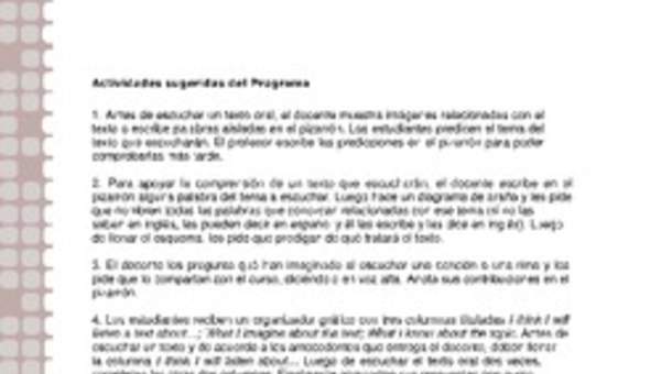 Actividades sugeridas Unidad 2