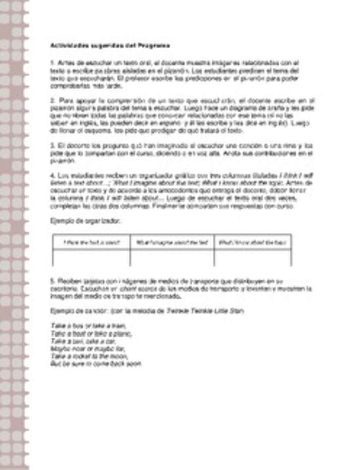 Actividades sugeridas Unidad 2 Actividades sugeridas Unidad 2