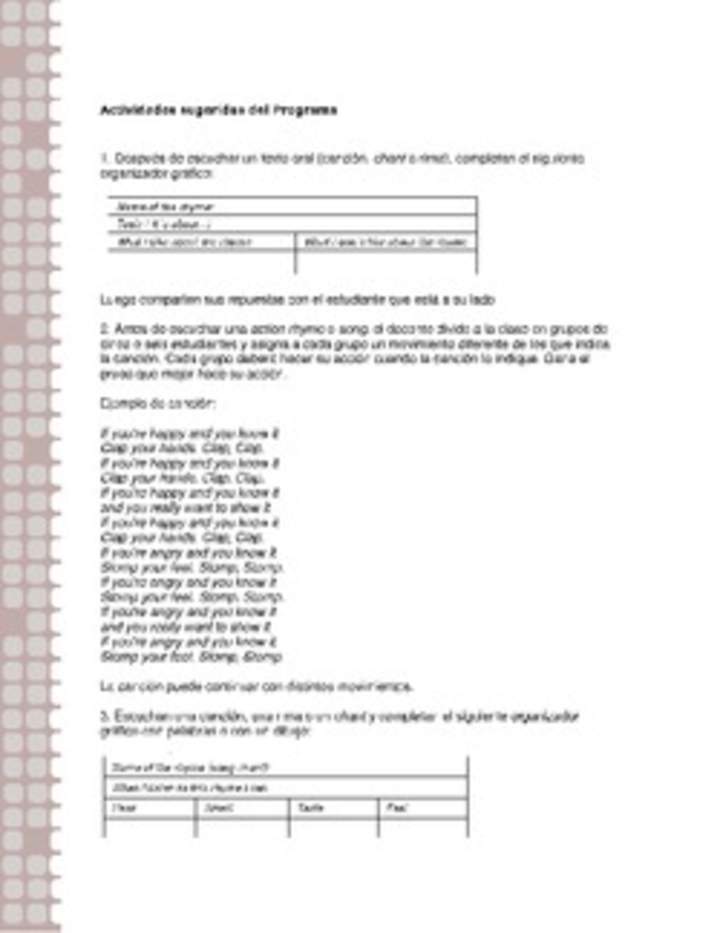 Actividades sugeridas Unidad 2 Actividades sugeridas Unidad 2