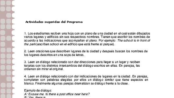 Actividades sugeridas Unidad 2 Actividades sugeridas Unidad 2