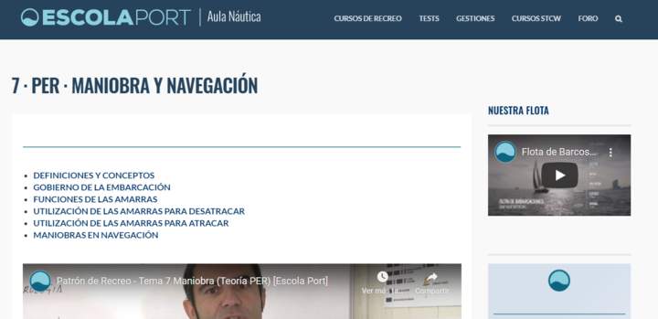 Escola Port. Aula Náutica