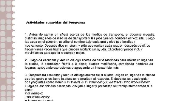 Actividades sugeridas Unidad 2