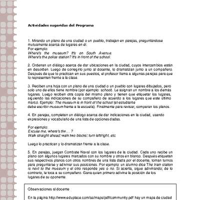 Actividades sugeridas Unidad 2