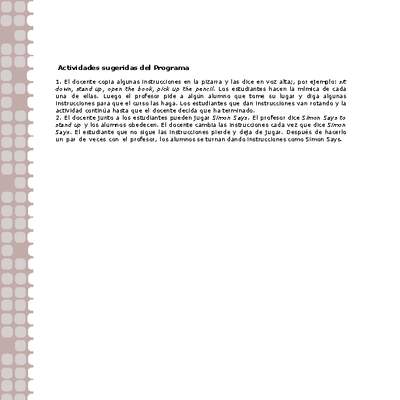 Actividades sugeridas Unidad 1 Actividades sugeridas Unidad 1