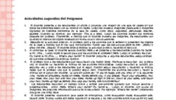 Actividades sugeridas Unidad 1 Actividades sugeridas Unidad 1