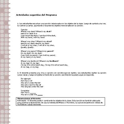 Actividades sugeridas Unidad 1 Actividades sugeridas Unidad 1