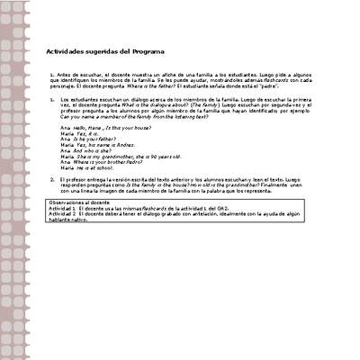 Actividades sugeridas Unidad 1 Actividades sugeridas Unidad 1