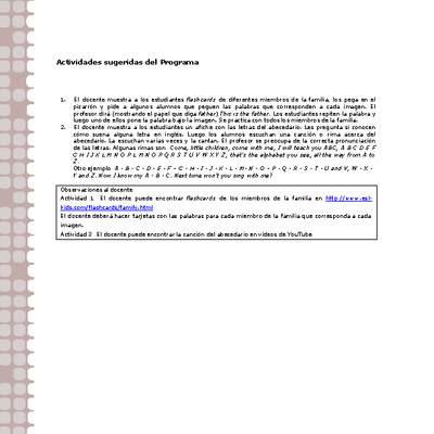 Actividades sugeridas Unidad 1 Actividades sugeridas Unidad 1