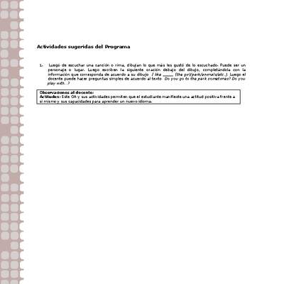 Actividades sugeridas Unidad 1 Actividades sugeridas Unidad 1